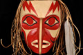 'Kvulus Thunderbird Transformer', yellow cedar, acrylic, yellow cedar bark strips, Eagle feather 2008