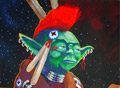 'If Yoda Was An Indian . . . ' Weapons of Mass Media, acrylic on canvas