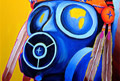 'The Witness', Gas Mask as Medicine series, acrylic on canvas