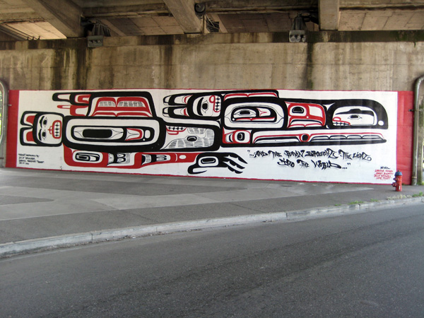 Mural under Granville Street bridge, Vancouver 2008