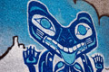 Mural from a graffiti art program in which Corey mentored young artists (detail)
