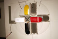 Looking Towards the Past, 2008, Plexiglas, Skateboards, 4 feet x 4 feet x 6 feet