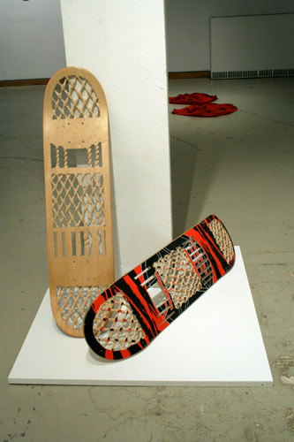 jilaqami'g no'shoe, 2009 Carved Skateboards 22cm x 70cm x 4cm