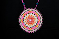 Shadae Johnson-Paul, NDN Bling, cut glass beads, fabric interfacing, nylon thread, and crystal beads, dimensions variable, 2009