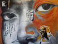 Cold Hard Truth, 2007, 36x24 inches, Spraypaint, Acrylic, paintmarker on canvas