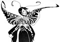 Pueblo Butterfly, 2005, 14X11 inches Sharpie on Bristol paper
